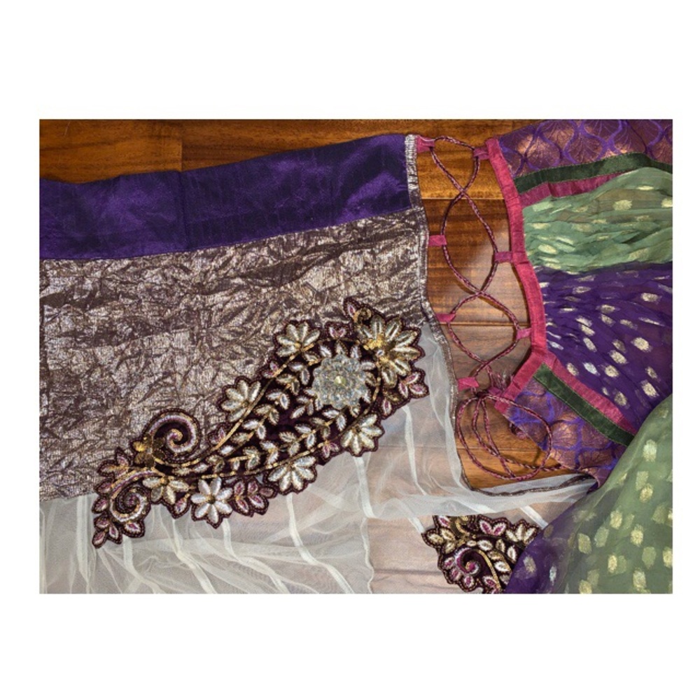 2-Pc Unique Designer Sari (Skirt + Duppatta) - Picture 3 of 8